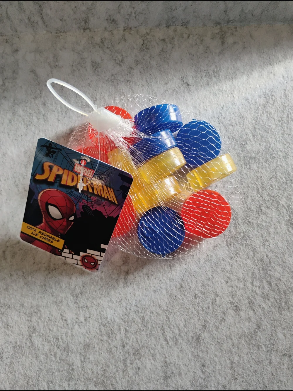 Marvel Spider-Man Reusable Ice Cubes - Red, Blue, Yellow
